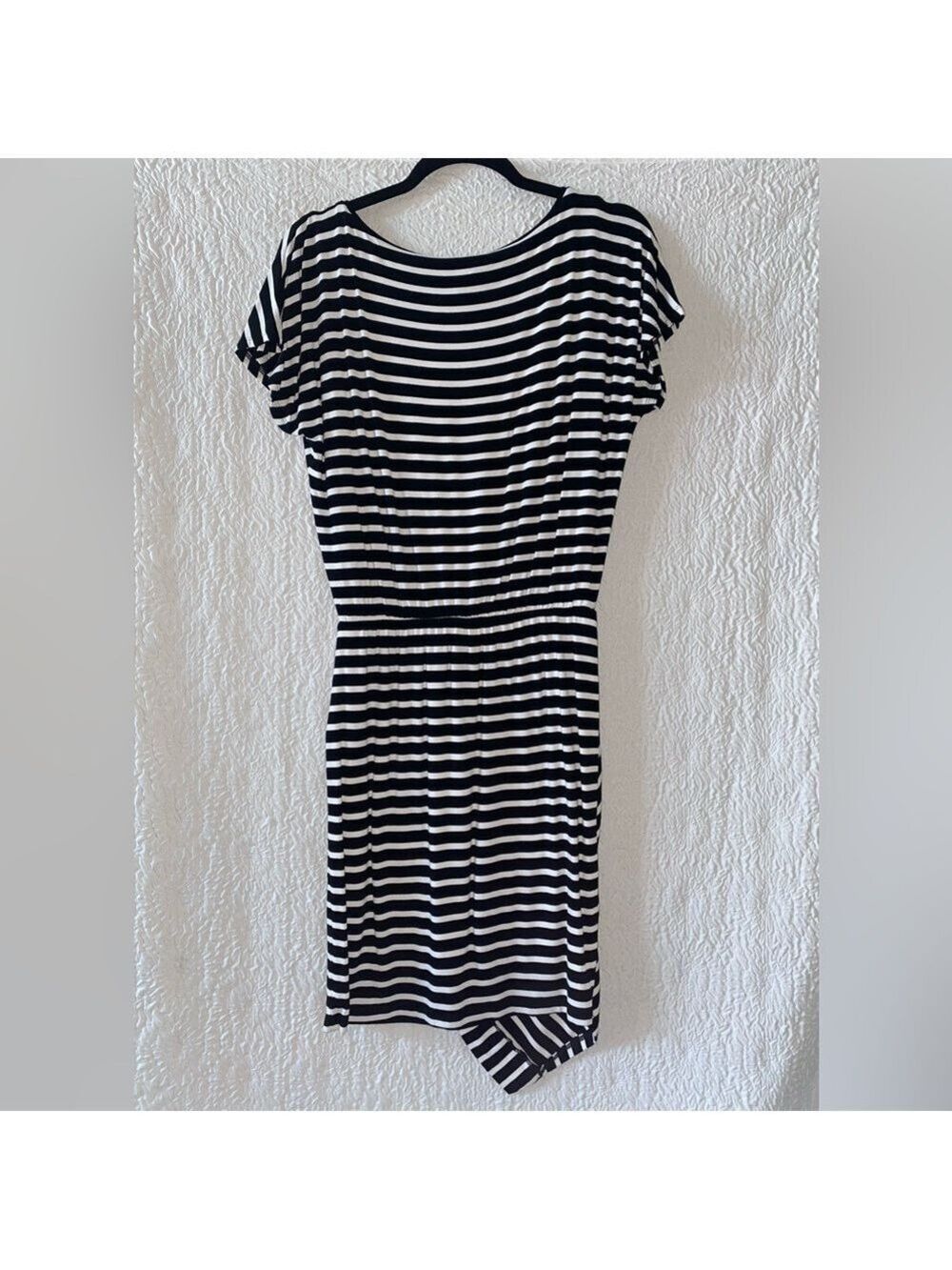 White House Black Market Stripe Wrap Skirt Asymmetrical Dress - Picture 11 of 13